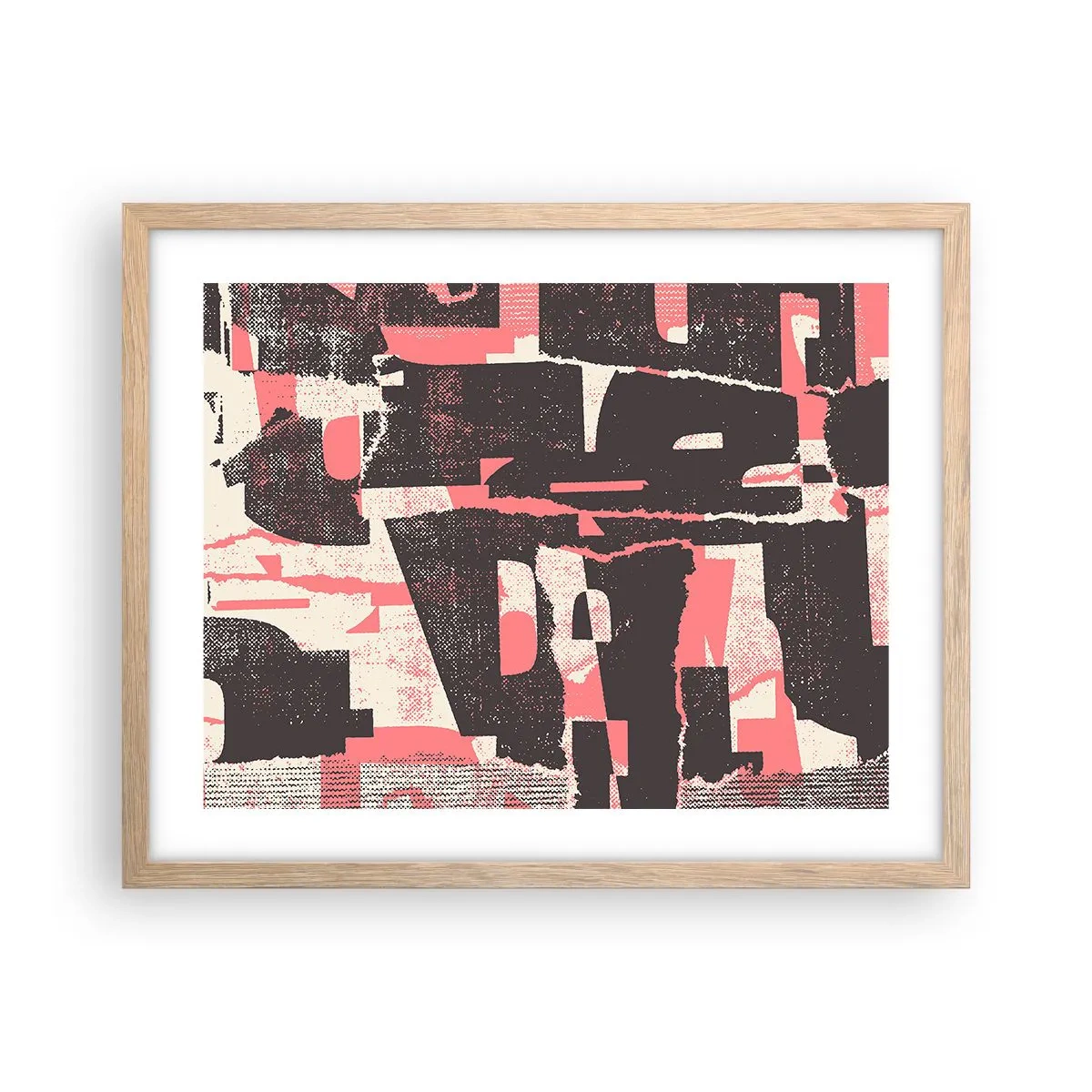 Poster in einem Rahmen aus heller Eiche - All dieser Lärm - 50x40 cm