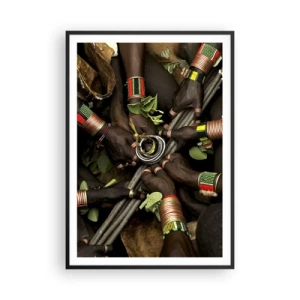 Poster in einem schwarzem Rahmen - Wir sind zusammen - 70x100 cm