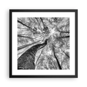 Poster in einem schwarzem Rahmen - Rennen zum Licht - 40x40 cm