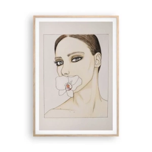 Poster in einem Rahmen aus heller Eiche - Ein Symbol für Eleganz und Schönheit - 70x100 cm