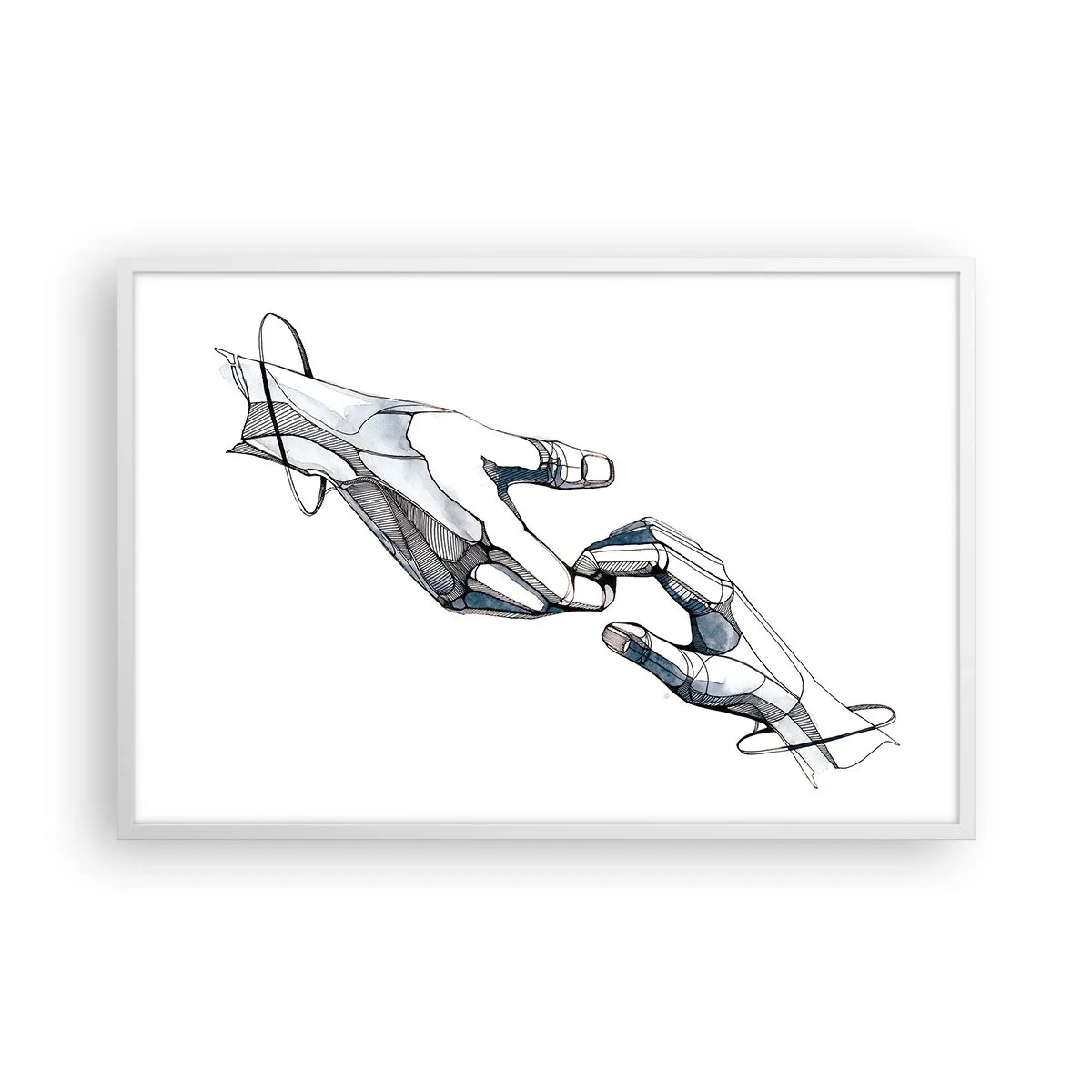 Poster in einem weißen Rahmen - Eine gute Geste - 91x61 cm