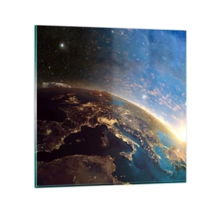 Glasbild - Bild auf glas - Schauen wir uns aus der Ferne an - 30x30 cm