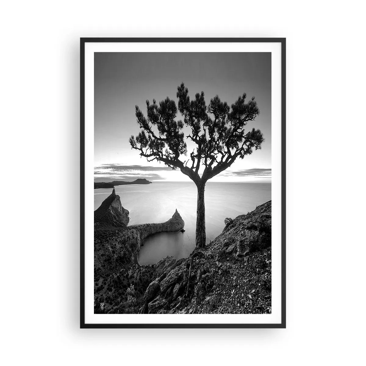 Poster in einem schwarzem Rahmen - Stille bis zum Horizont - 70x100 cm