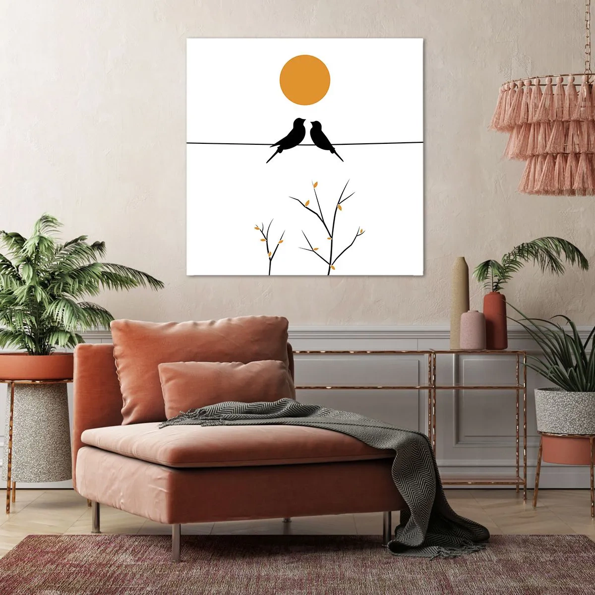 Bild auf Leinwand - Leinwandbild - Abend der Nachtigallen - 60x60 cm