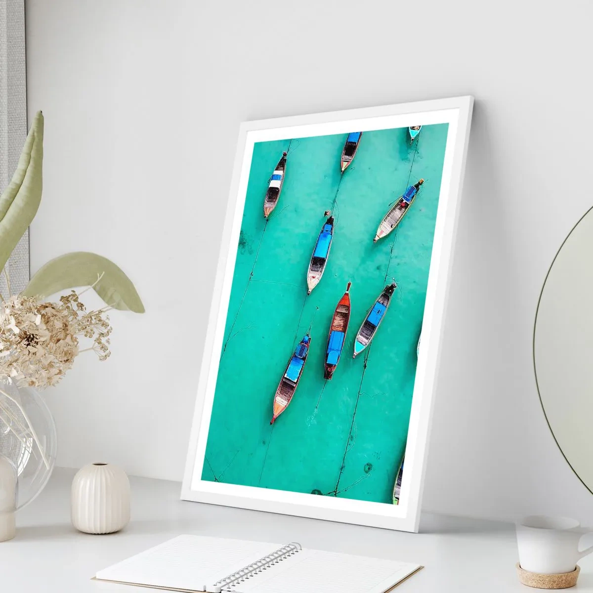 Poster in einem weißen Rahmen - In freudiger Erwartung - 70x100 cm