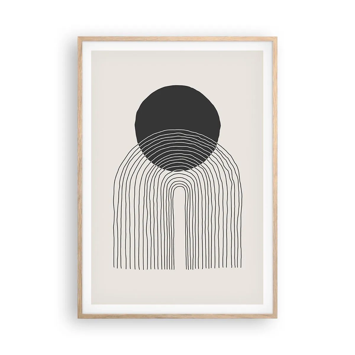 Poster in einem Rahmen aus heller Eiche - Zittern und Vertrauen - 70x100 cm