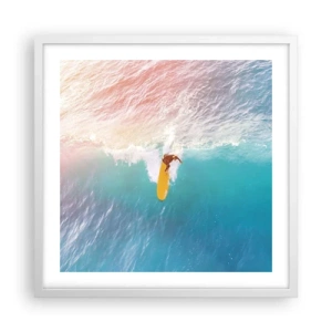 Poster in einem weißen Rahmen - Der Ozeanreiter - 50x50 cm