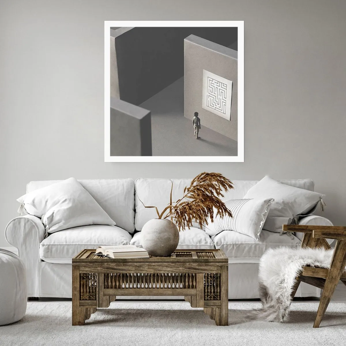 Poster - Aber wo bin ich? - 60x60 cm