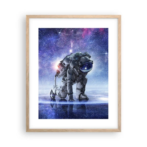 Poster in einem Rahmen aus heller Eiche - Der Sternenhimmel über mir - 40x50 cm