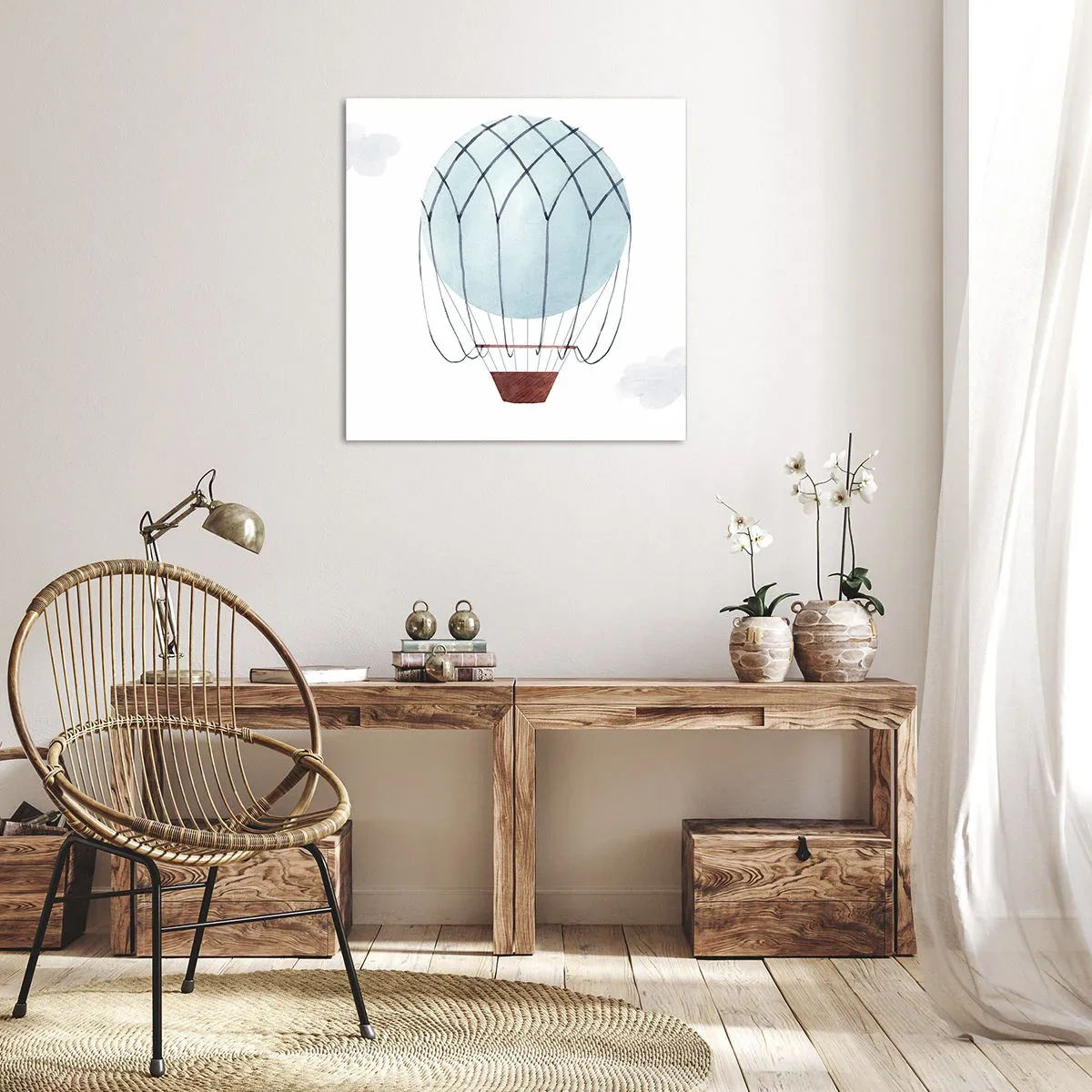 Bild auf Leinwand - Leinwandbild - Ganz in den Wolken - 30x30 cm