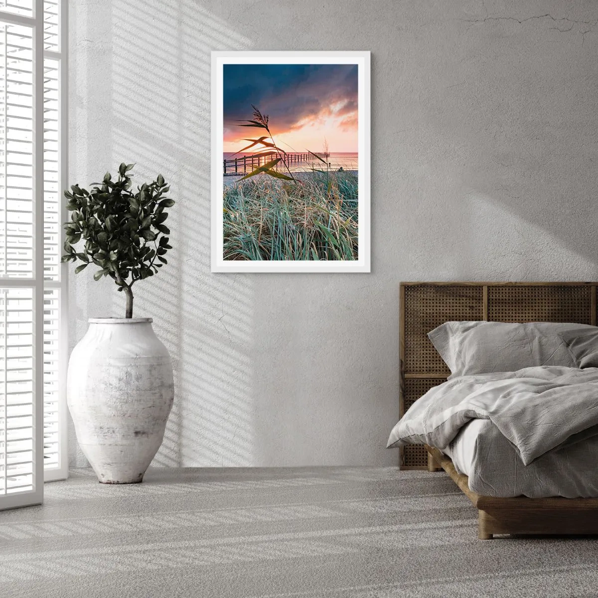 Poster in einem weißen Rahmen - Es vergeht nicht mit dem Wind - 61x91 cm