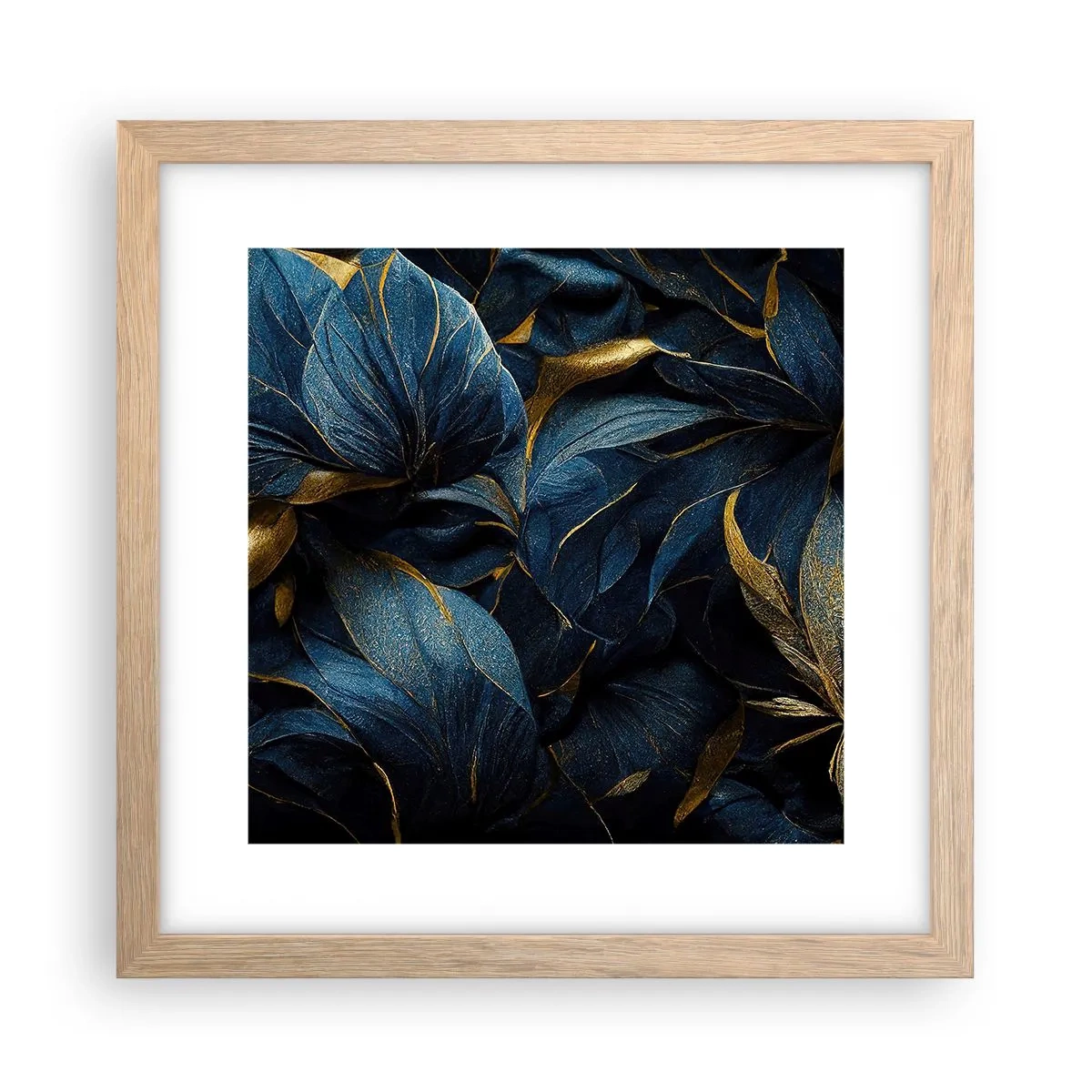 Poster in einem Rahmen aus heller Eiche - Mit Gold gefüttert - 30x30 cm
