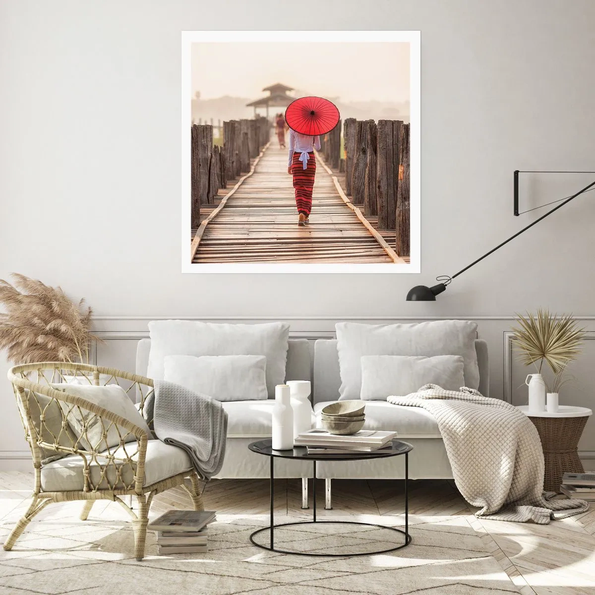 Poster - Auf der alten Brücke - 30x30 cm