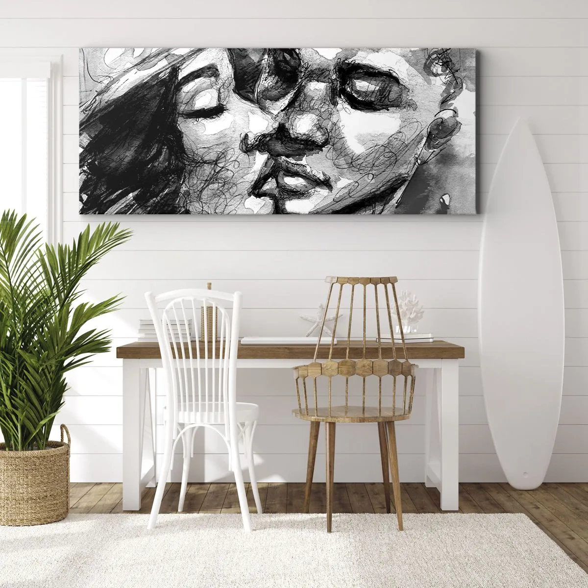 Bild auf Leinwand - Leinwandbild - Zärtlicher Moment - 100x40 cm