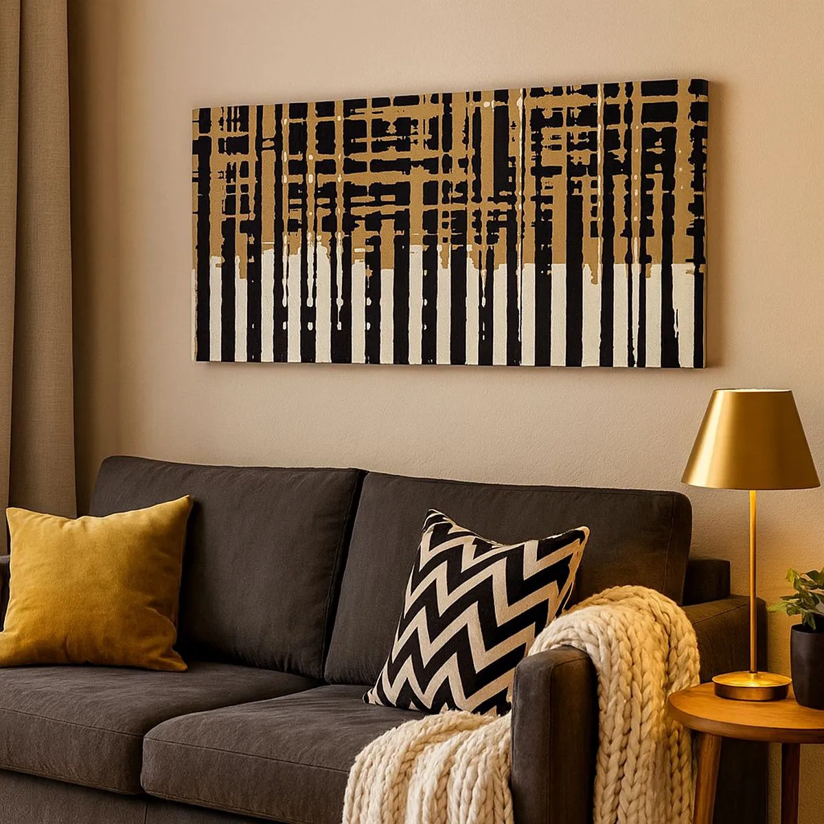 Bild auf Leinwand - Leinwandbild - Architektonische Abstraktion - 100x40 cm