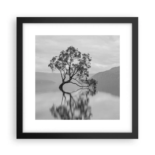 Poster in einem schwarzem Rahmen - Es gibt so ein Land - 30x30 cm