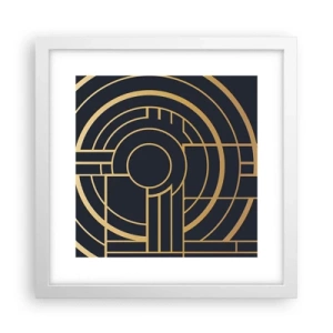 Poster in einem weißen Rahmen - Wendungen der Dinge - 30x30 cm