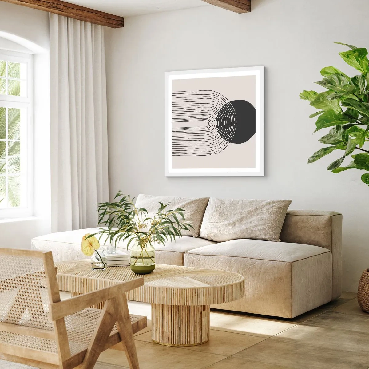 Poster in einem weißen Rahmen - Zittern und Vertrauen - 30x30 cm