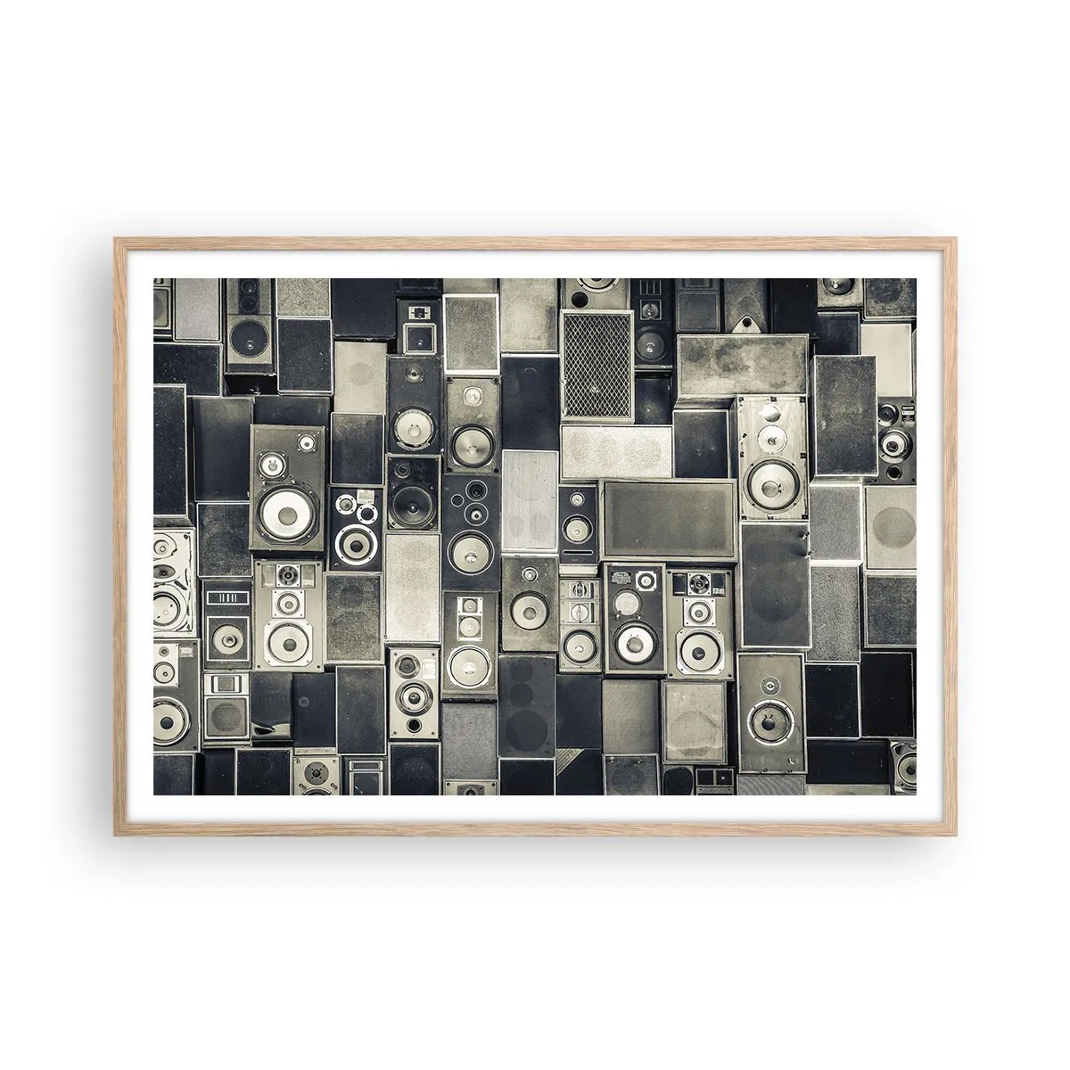 Poster in einem Rahmen aus heller Eiche - Und es ist alles in Ordnung - 100x70 cm
