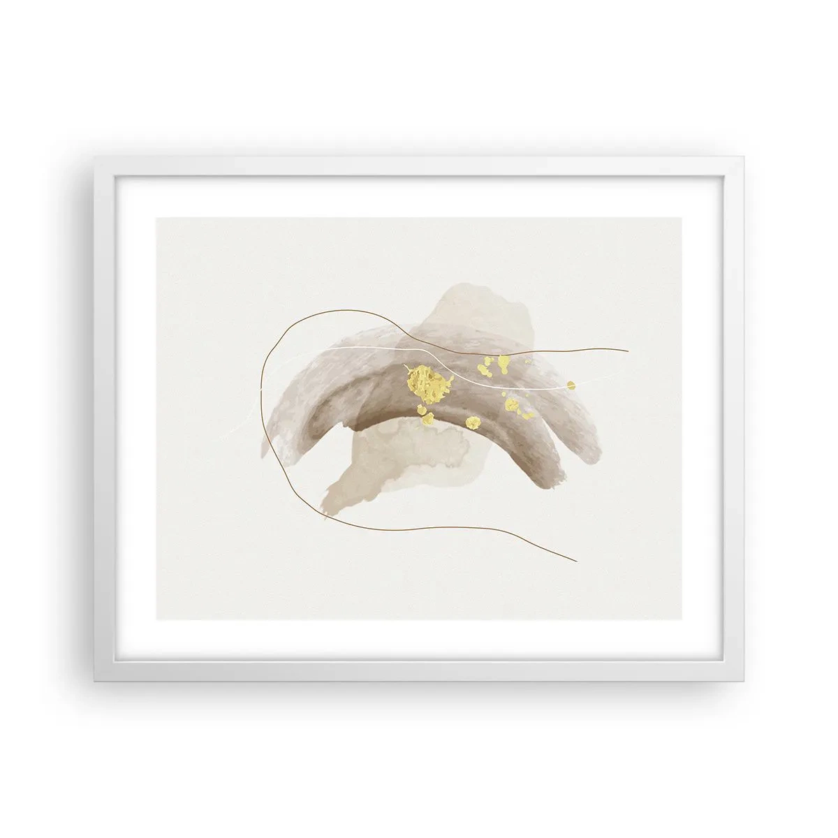 Poster in einem weißen Rahmen - Im Weltraum begegnet - 50x40 cm