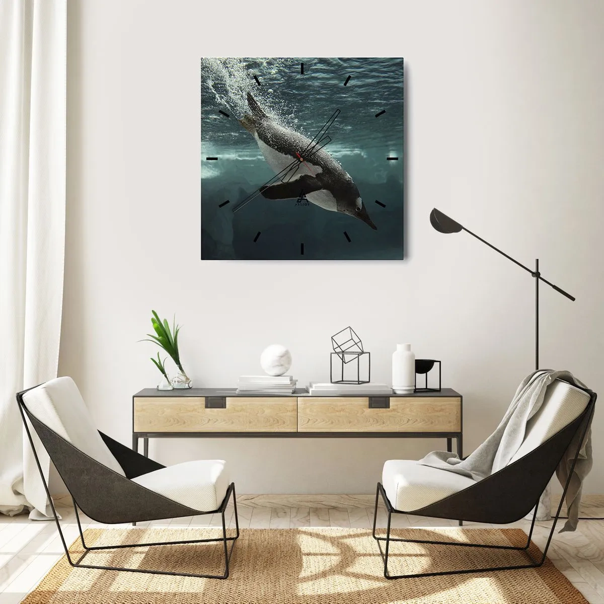 Wanduhr - Glasuhr - Willkommen in meiner Welt - 30x30 cm