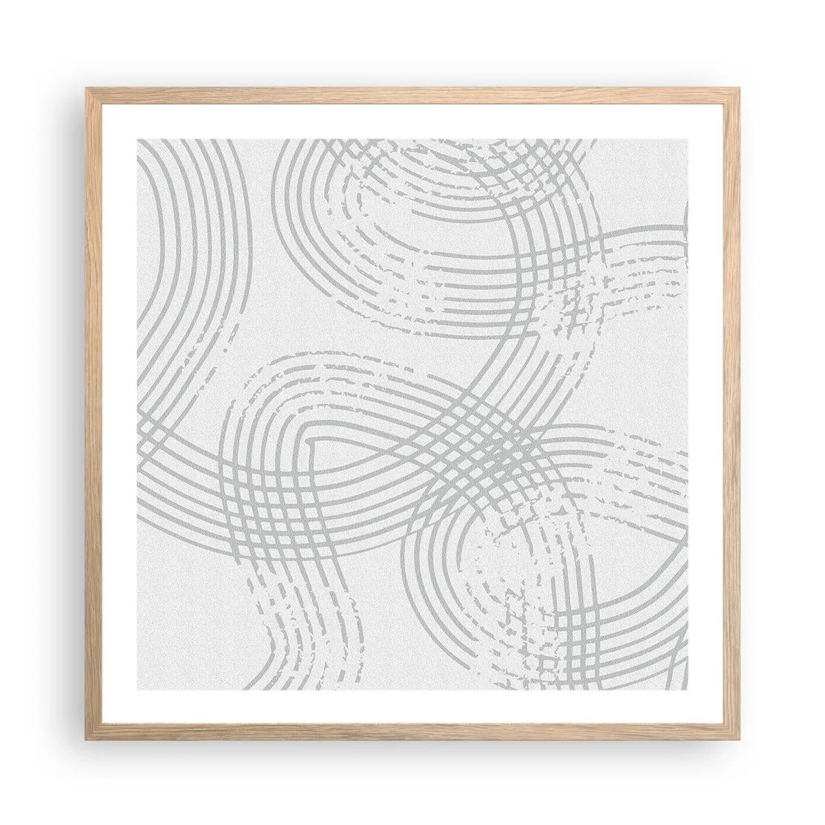 Poster in einem Rahmen aus heller Eiche - Es gibt keinen einfachen Weg - 60x60 cm