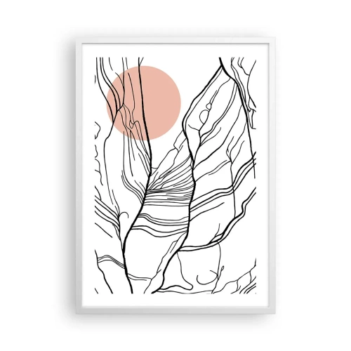 Poster in einem weißen Rahmen - In einem Netz aus Zweigen - 50x70 cm