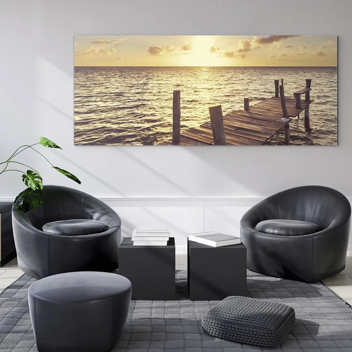 Glasbild - Bild auf glas - Das goldene Land der Sanftmut - 100x40 cm