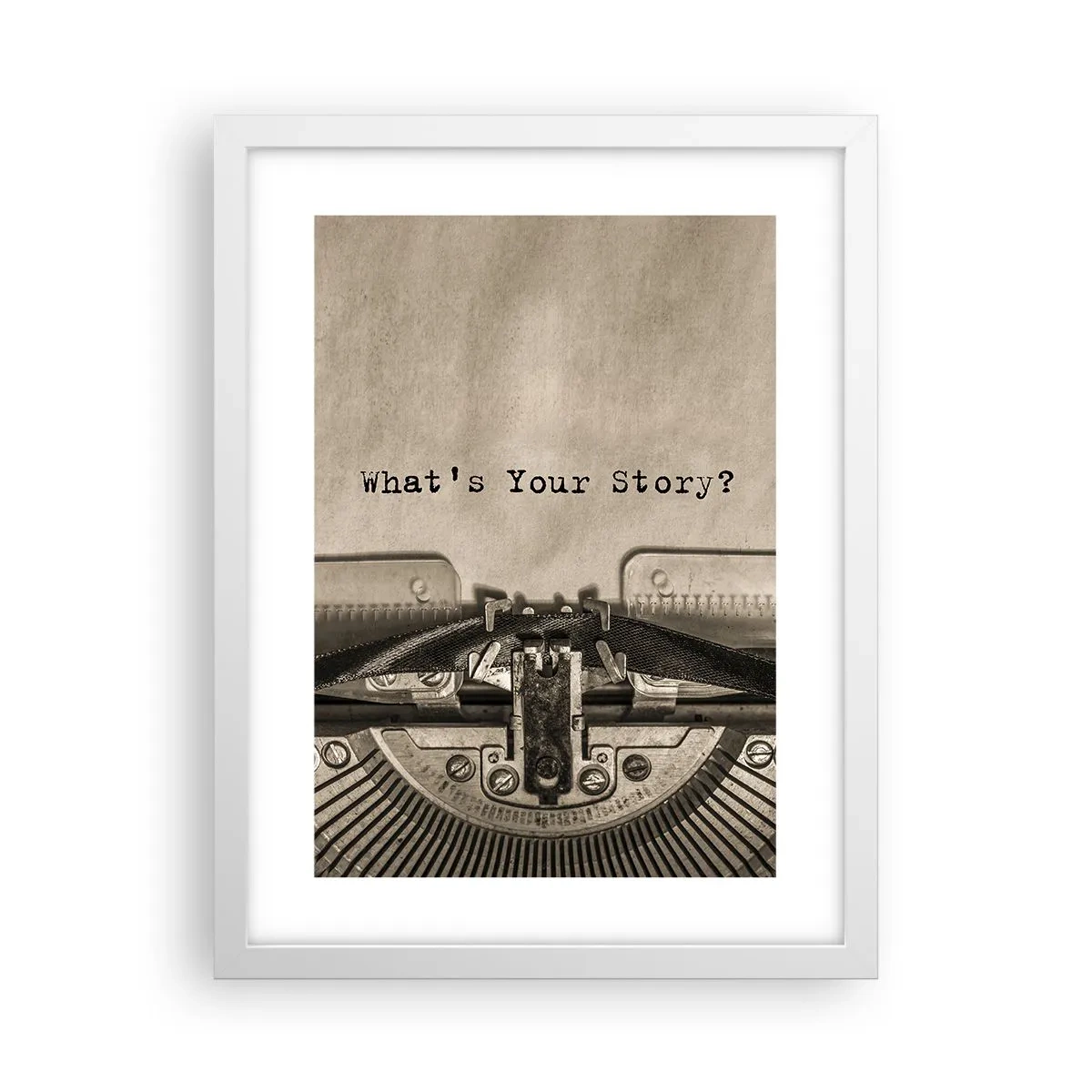 Poster in einem weißen Rahmen - Erzähl es mir - 30x40 cm