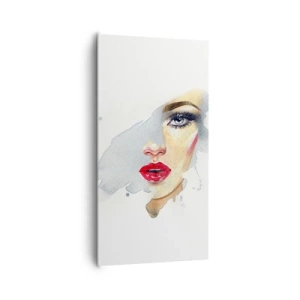 Bild auf Leinwand - Leinwandbild - Abspiegeln in einem Wassertropfen - 65x120 cm