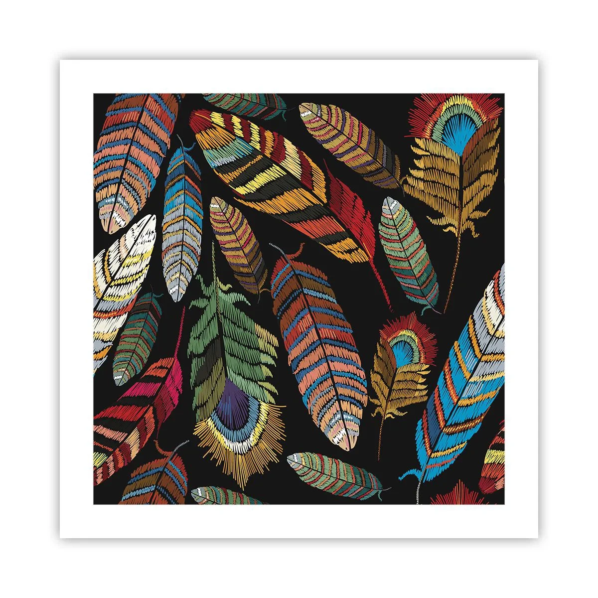 Poster - Der Vogelkarneval - 50x50 cm