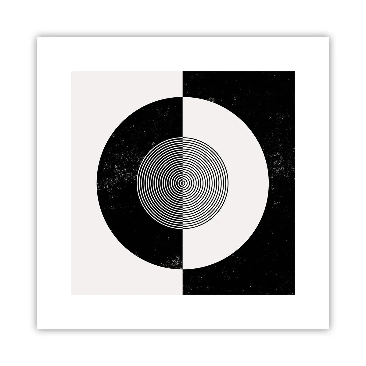Poster - Harmonie in Schwarz und Weiß - 30x30 cm