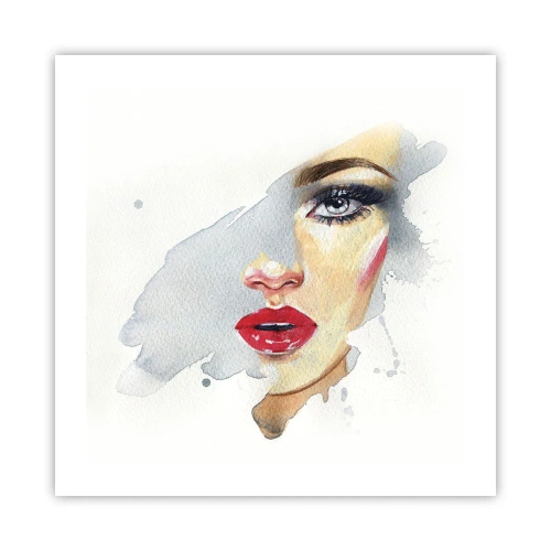 Poster - Abspiegeln in einem Wassertropfen - 50x50 cm