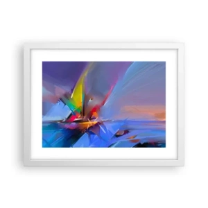 Poster in einem weißen Rahmen - Propeller wie ein Vogel - 40x30 cm