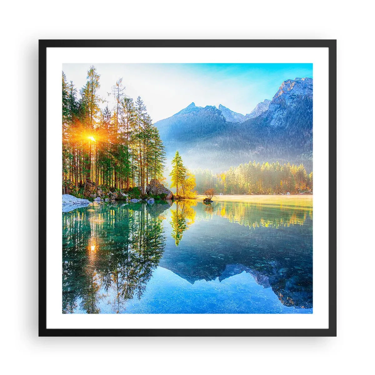 Poster in einem schwarzem Rahmen - Majestät und Süße - 60x60 cm