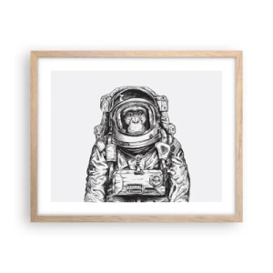 Poster in einem Rahmen aus heller Eiche - Alternative Evolution - 50x40 cm