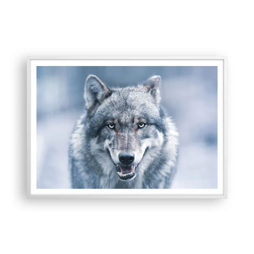 Poster in einem weißen Rahmen - Werden Sie die Herausforderung annehmen? - 100x70 cm