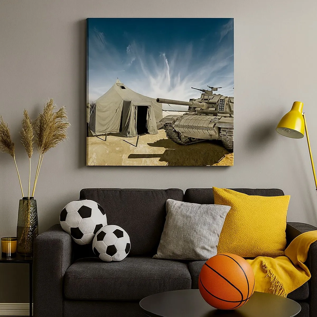 Bild auf Leinwand - Leinwandbild - Ein militärischer Traum - 30x30 cm