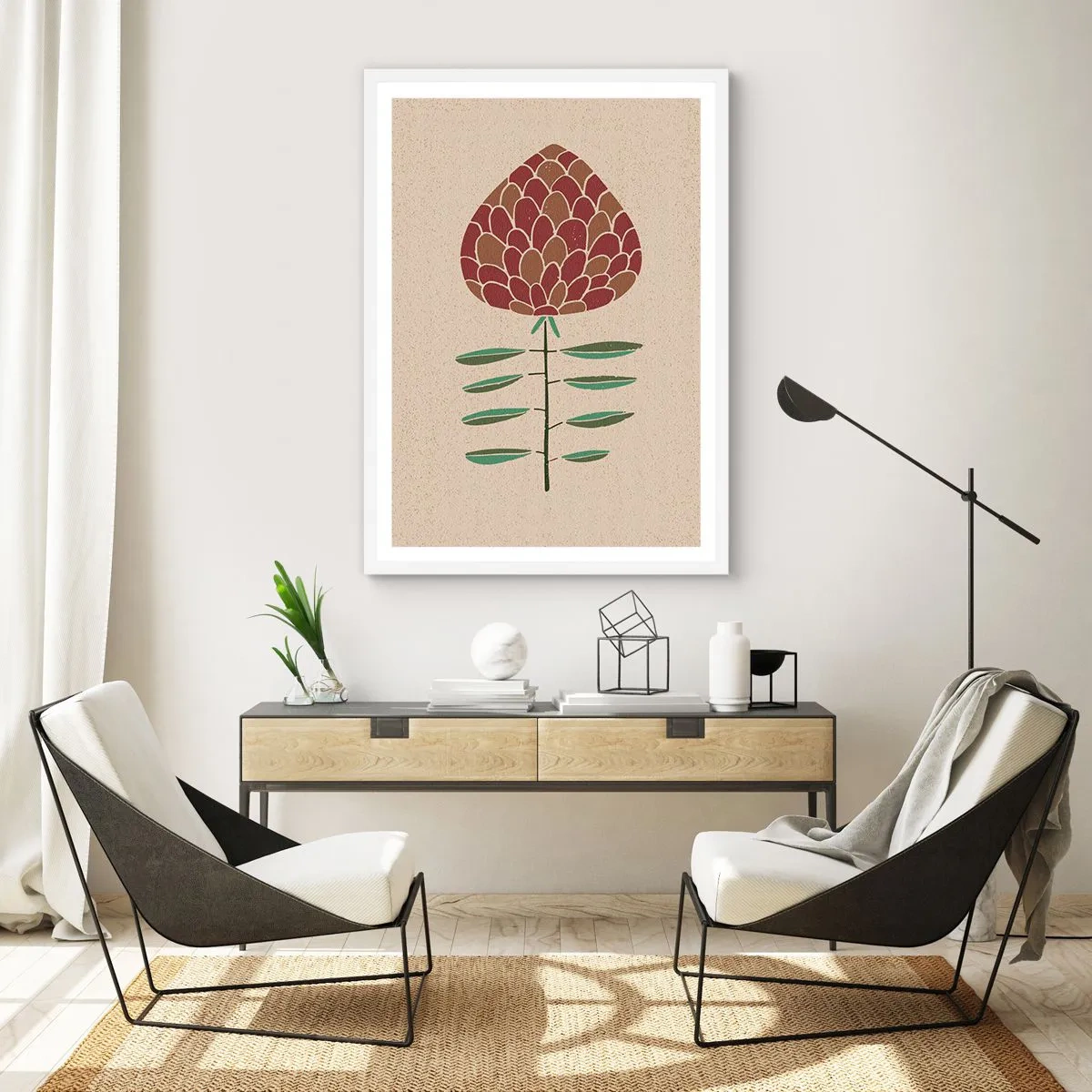 Poster in einem weißen Rahmen - Was für ein großs Tier - 70x100 cm