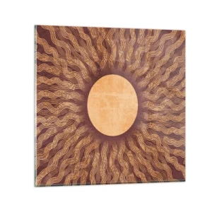 Glasbild - Bild auf glas - Sonnensymbol - 30x30 cm