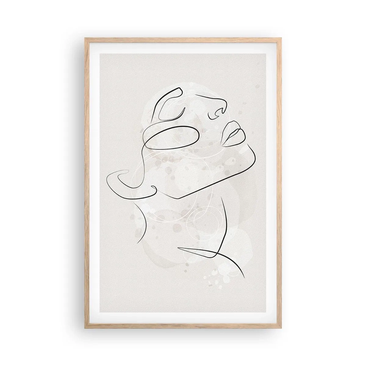 Poster in einem Rahmen aus heller Eiche - Die Umrisse eines Traums - 61x91 cm