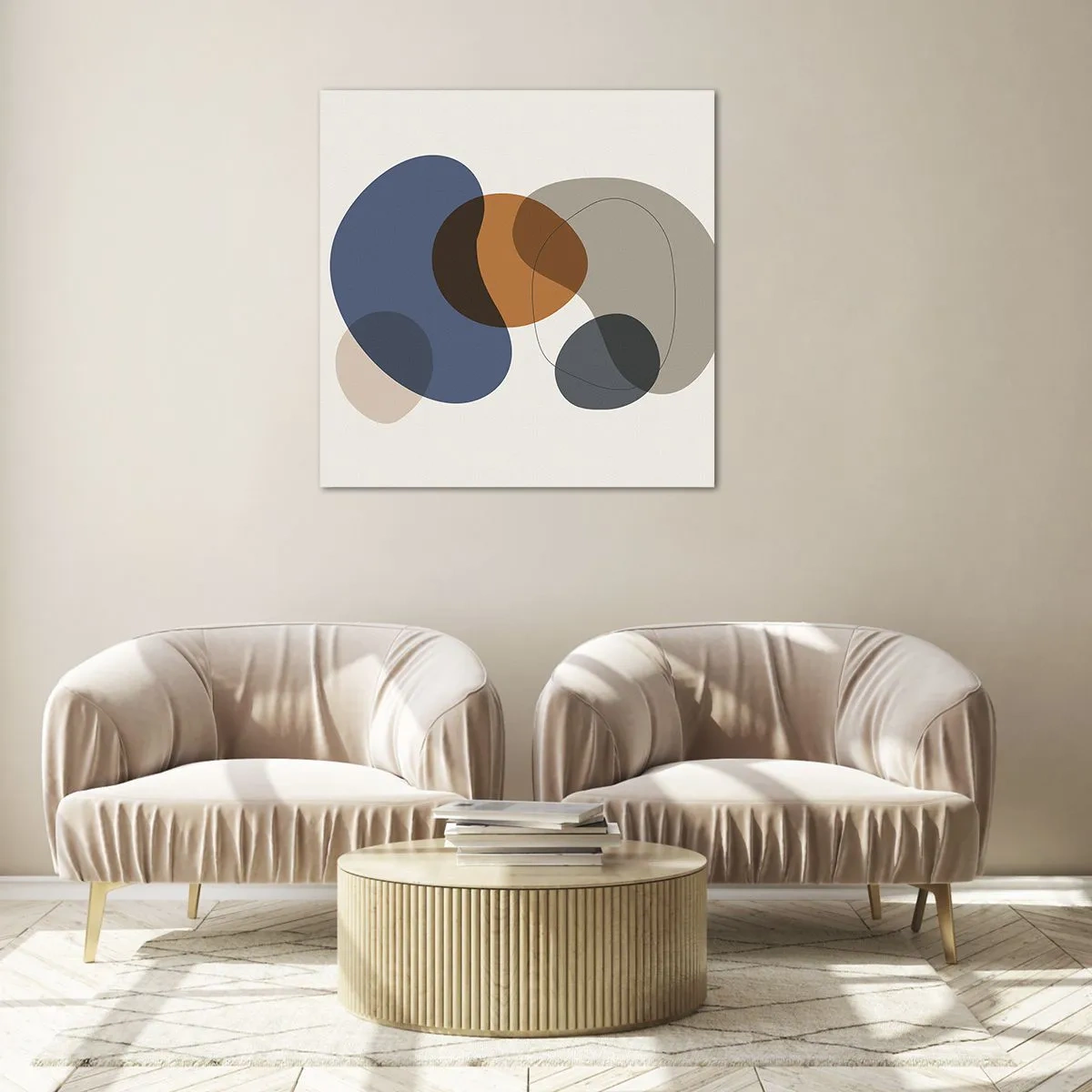 Glasbild - Bild auf glas - Farbtropfen - 60x60 cm