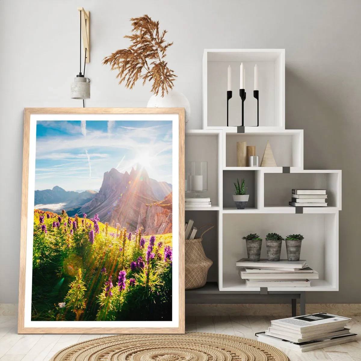 Poster in einem Rahmen aus heller Eiche - Das geheime Leben der Kräuter - 40x50 cm