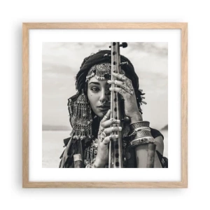 Poster in einem Rahmen aus heller Eiche - Die Musik des Orients selbst - 40x40 cm