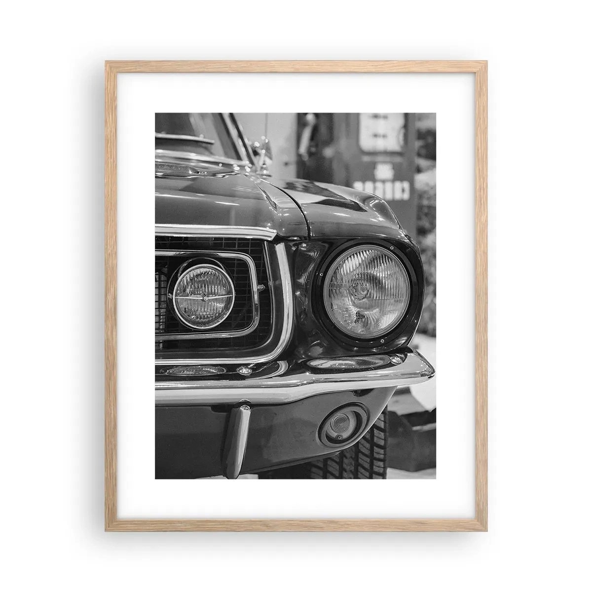 Poster in einem Rahmen aus heller Eiche - Wilder Ritt - 40x50 cm