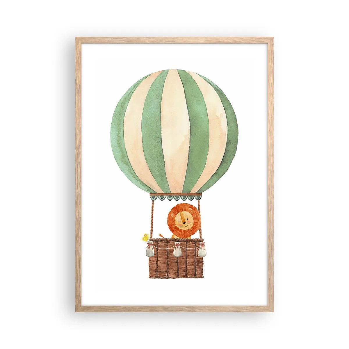Poster in einem Rahmen aus heller Eiche - Leons Reisen - 50x70 cm