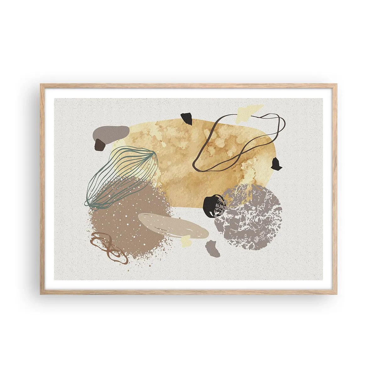 Poster in einem Rahmen aus heller Eiche - Angewandte Plumkologie - 100x70 cm