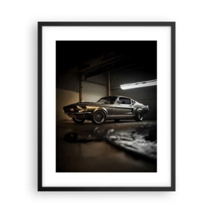 Poster in einem schwarzem Rahmen - Zurück in die Vergangenheit - 40x50 cm