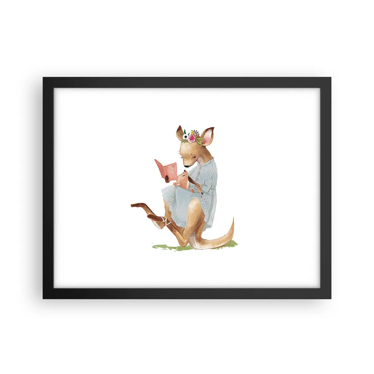 Poster in einem schwarzem Rahmen - Lies mir vor Mama - 40x30 cm