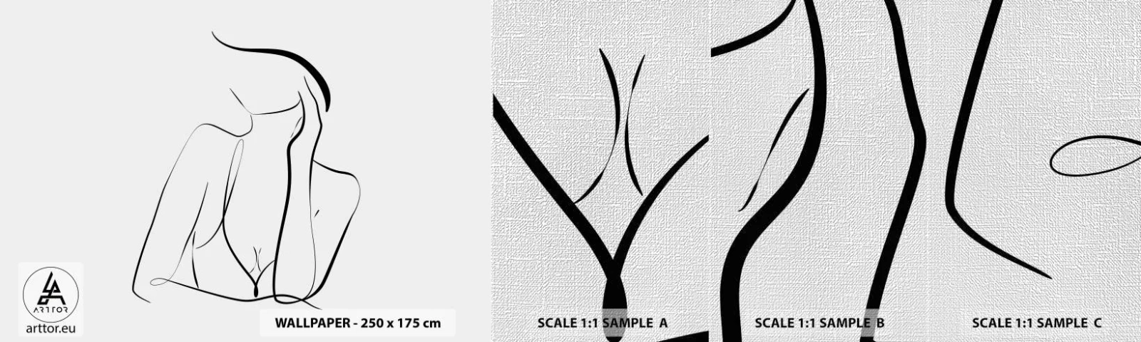 Fototapeten Muster Premium Canvas - Auf der Traumwelle - Frau, Grafik, Stück - 100x30 cm